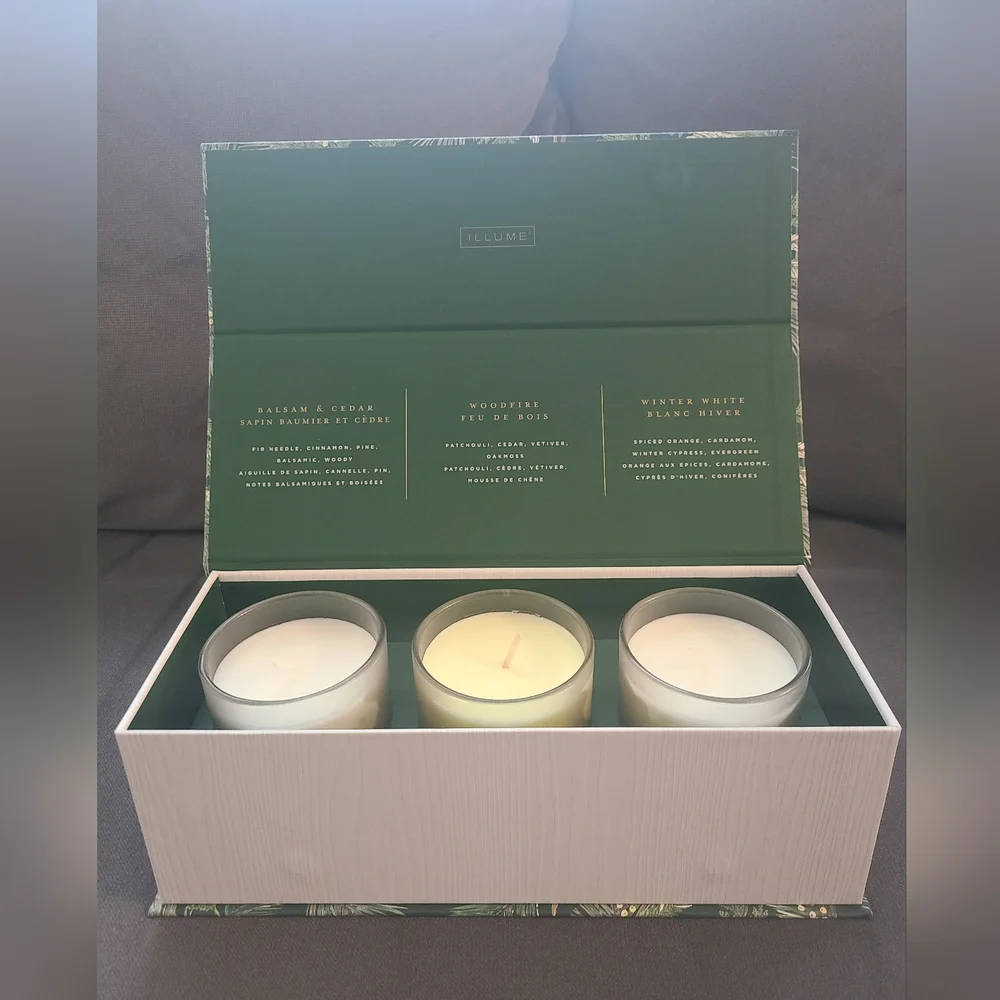 Illume Northern Woods Candle Gift Box, Set of 3 🕯 - Picture 4 of 4